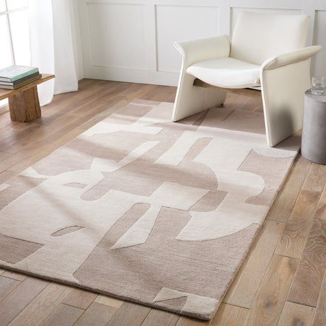 Jaipur Living Anthem Noverre Geometric Taupe / Cream 12' x 15' Rug