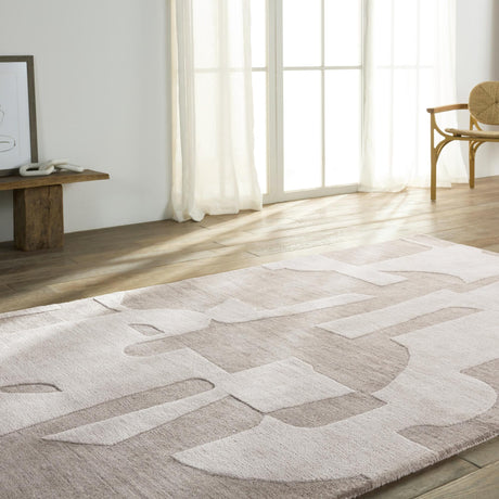 Jaipur Living Anthem Noverre Geometric Taupe / Cream 12' x 15' Rug
