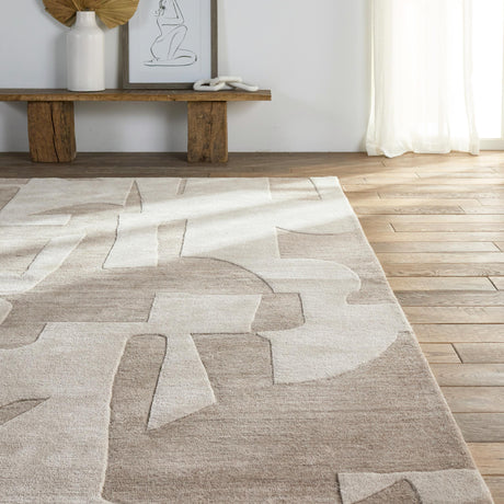 Jaipur Living Anthem Noverre Geometric Taupe / Cream 12' x 15' Rug