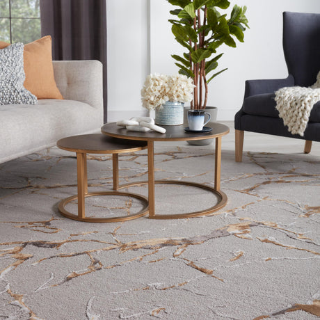 Jaipur Living Fragment Shattered Gray / Bronze 12' x 15' Rug