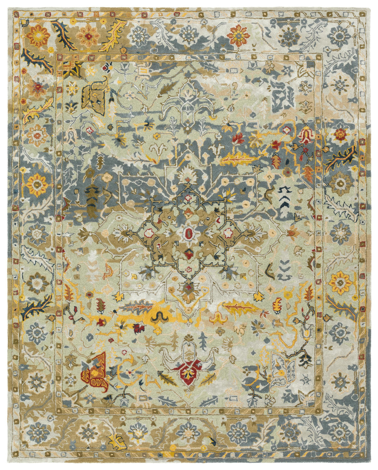 Jaipur Living Citrine Cristobol Floral Orange / Gray 13' x 18' Rug