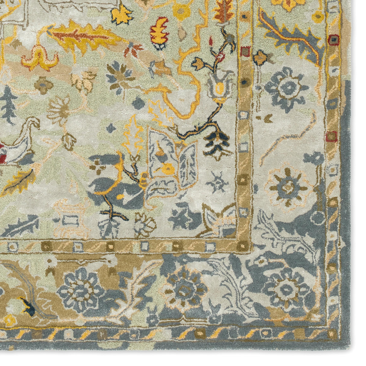 Jaipur Living Citrine Cristobol Floral Orange / Gray 13' x 18' Rug