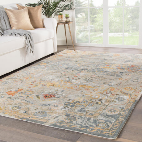 Jaipur Living Citrine Cristobol Floral Orange / Gray 13' x 18' Rug