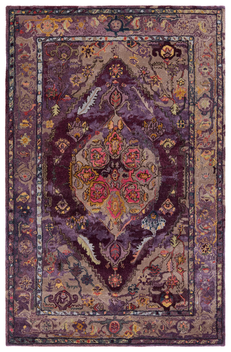 Jaipur Living Citrine Raisa Floral Purple / Gray 12' x 15' Rug