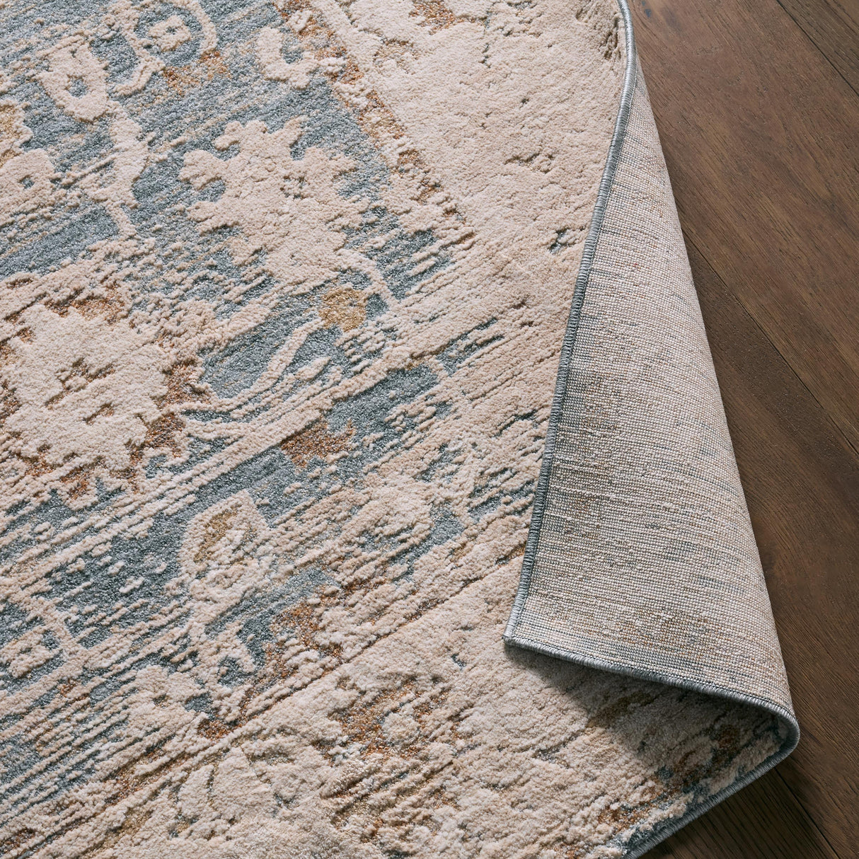 Jaipur Living Zarif Lupine Medallion Blue / Beige 3' x 9' Rnr Rug