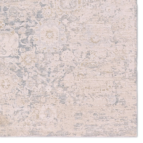 Jaipur Living Zarif Twig Medallion Cream / Blue 3' x 9' Rnr Rug