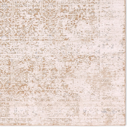 Jaipur Living Zarif Arya Medallion Gold / Cream 3' x 9' Rnr Rug