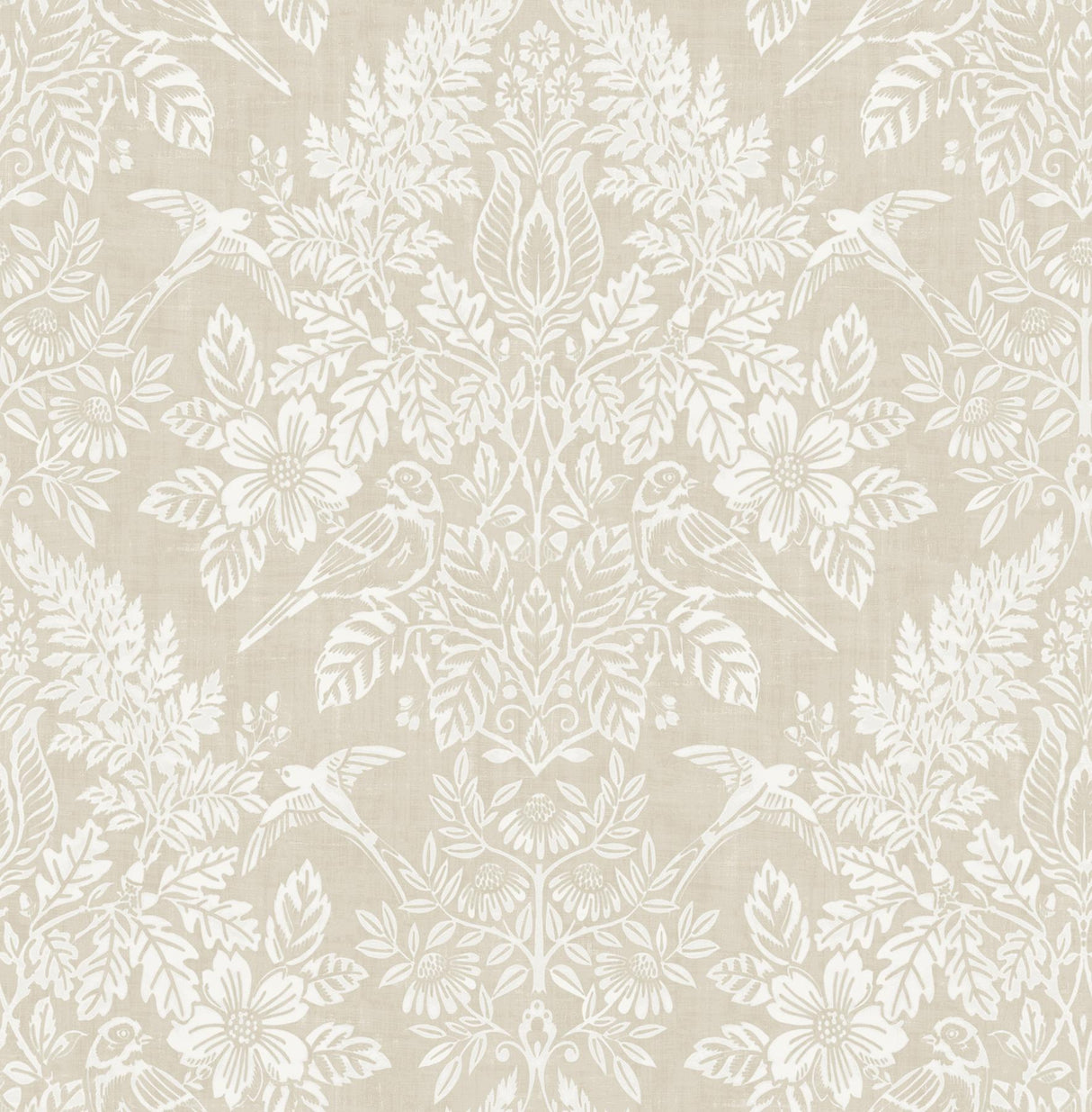 A-Street Prints Chris Loves Julia Finch Neutral Wallpaper