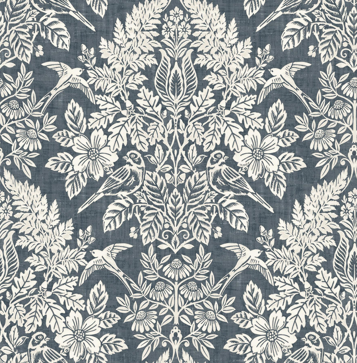 A-Street Prints Chris Loves Julia Finch Blue Wallpaper