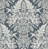 A-Street Prints Chris Loves Julia Finch Blue Wallpaper