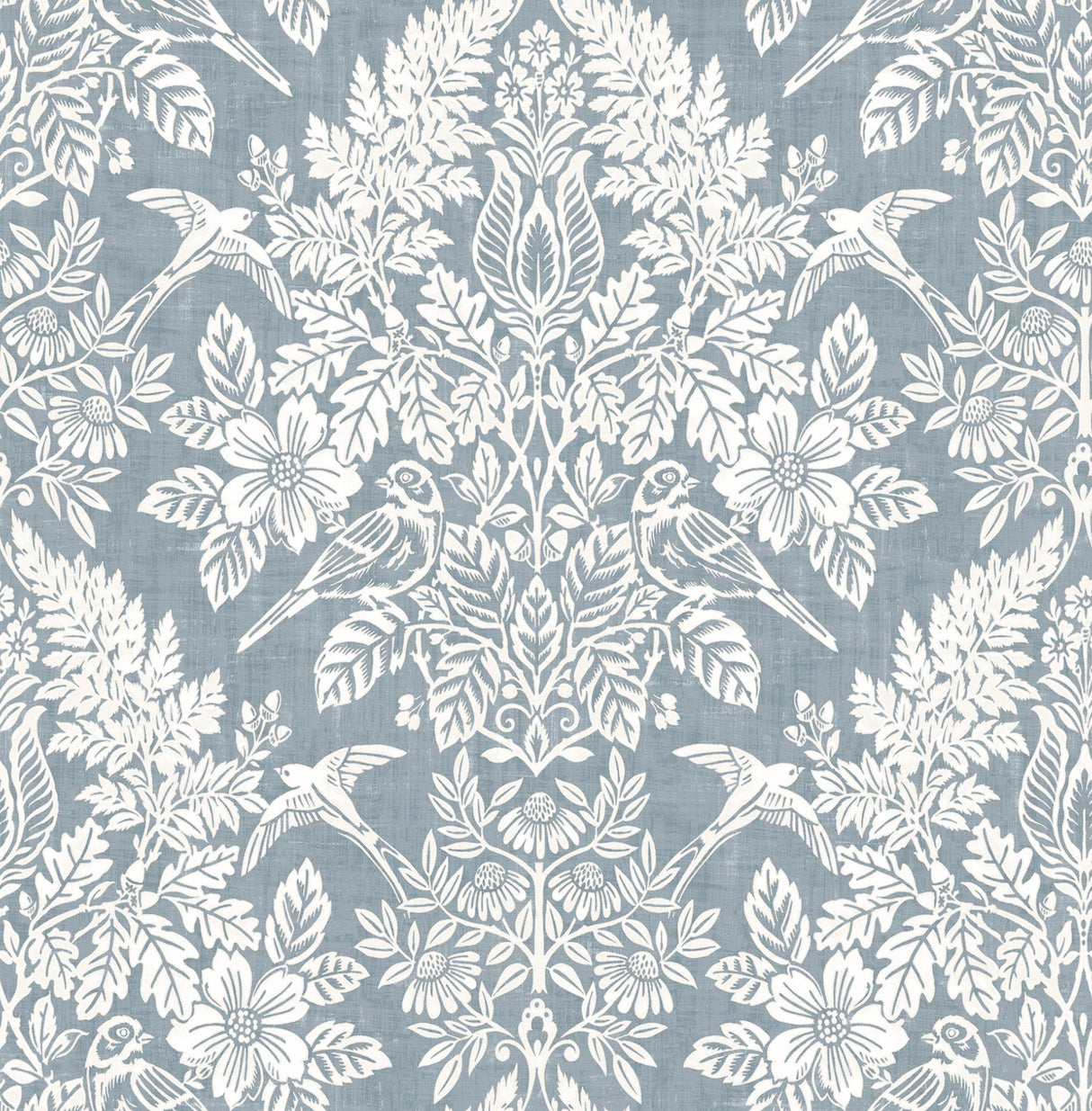 A-Street Prints Chris Loves Julia Finch Light Blue Wallpaper