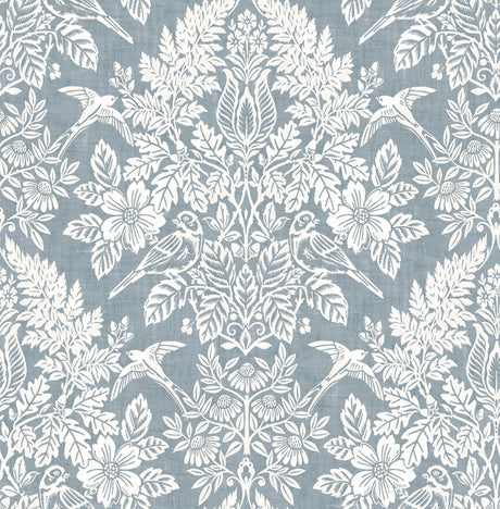 A-Street Prints Chris Loves Julia Finch Light Blue Wallpaper