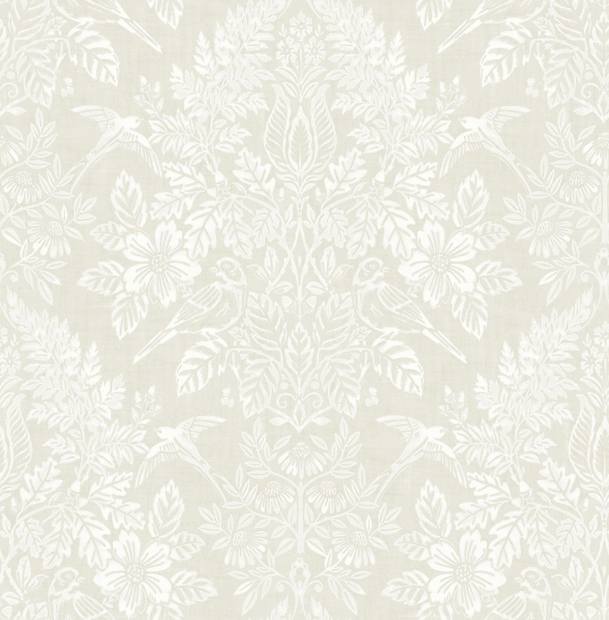 A-Street Prints Chris Loves Julia Finch Ivory Wallpaper