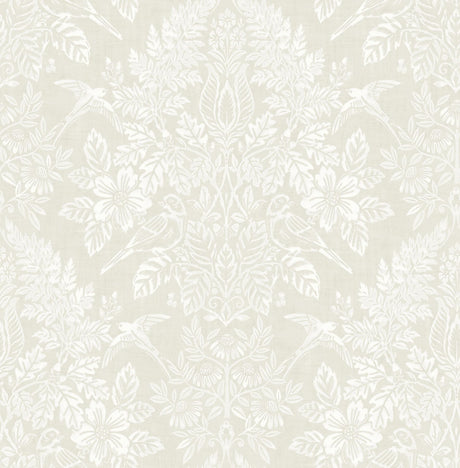 A-Street Prints Chris Loves Julia Finch Ivory Wallpaper