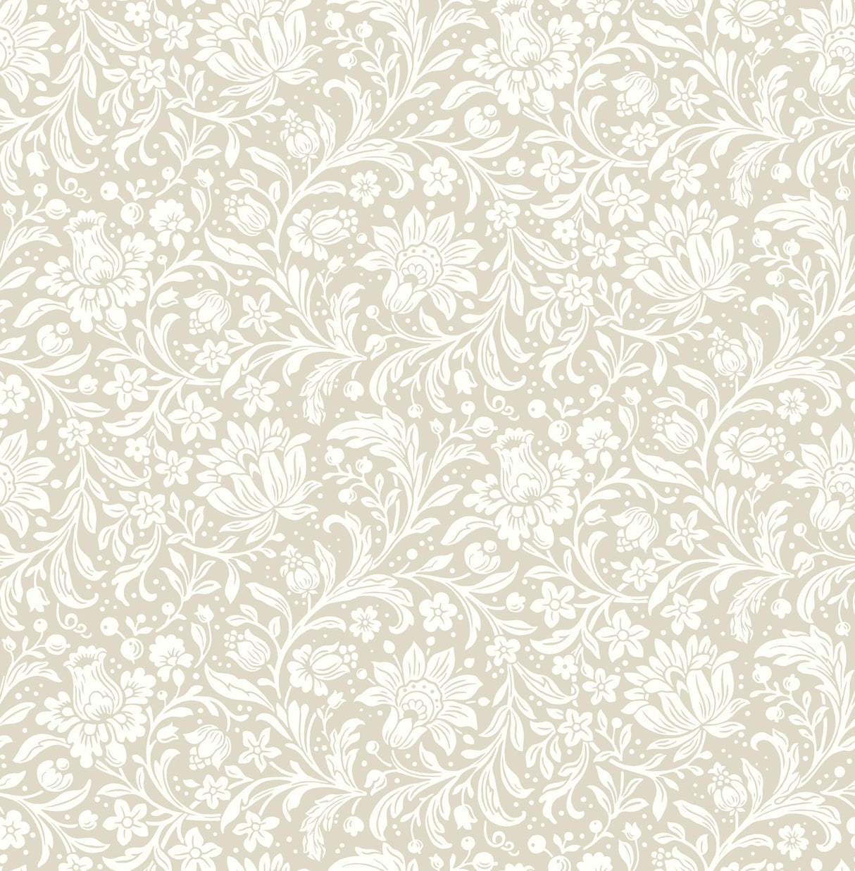 A-Street Prints Chris Loves Julia Hague Beige Wallpaper