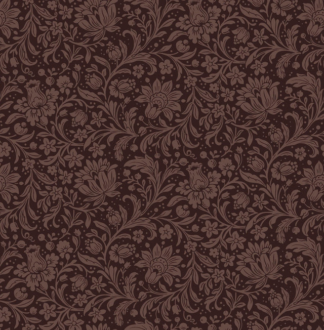A-Street Prints Chris Loves Julia Hague Burgundy Wallpaper