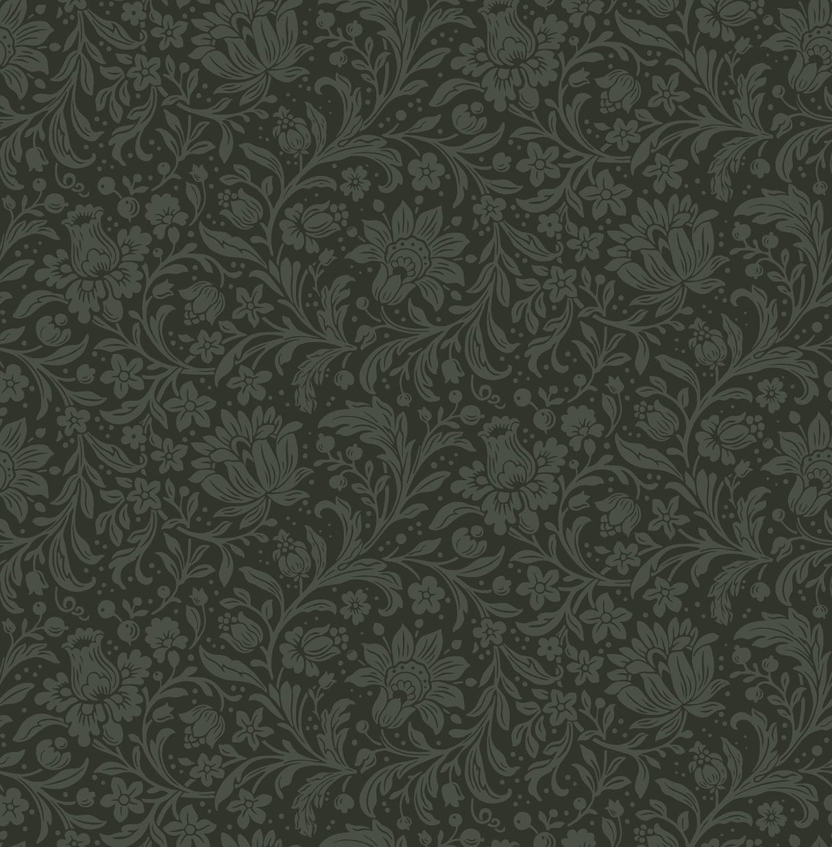 A-Street Prints Chris Loves Julia Hague Dark Green Wallpaper