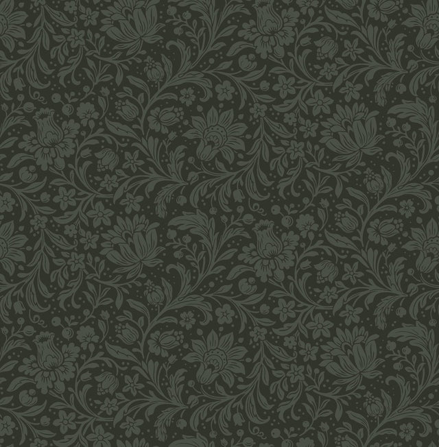 A-Street Prints Chris Loves Julia Hague Dark Green Wallpaper