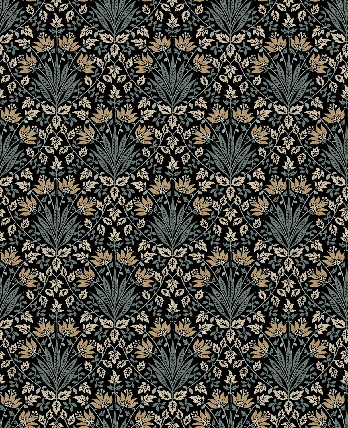 A-Street Prints Chris Loves Julia Woodbury Black Wallpaper