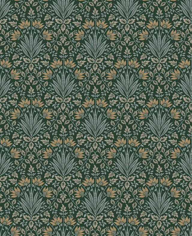 A-Street Prints Chris Loves Julia Woodbury Evergreen Wallpaper