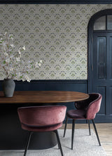 A-Street Prints Chris Loves Julia Woodbury Blue Wallpaper