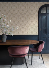 A-Street Prints Chris Loves Julia Woodbury Brown Wallpaper
