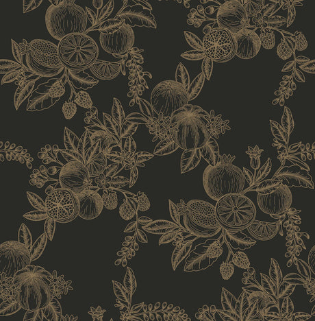 A-Street Prints Chris Loves Julia Gerty Gold Wallpaper