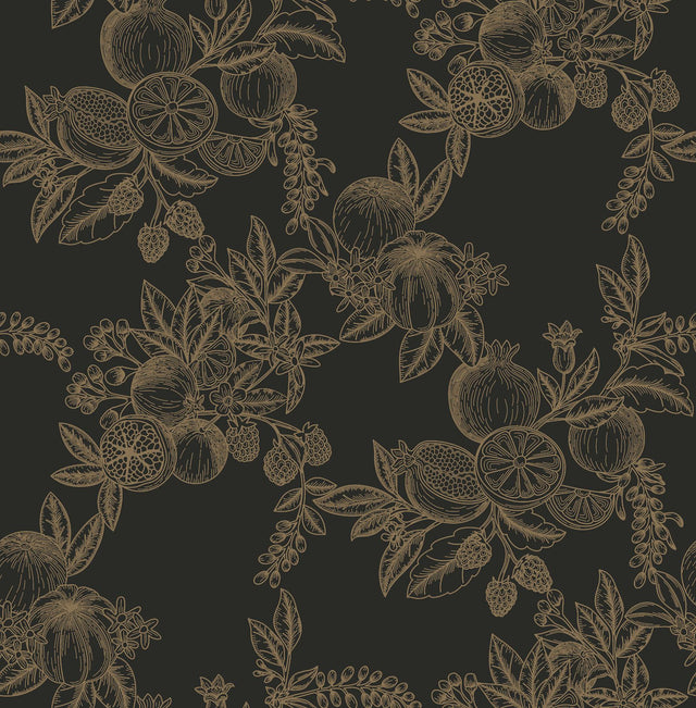 A-Street Prints Chris Loves Julia Gerty Gold Wallpaper