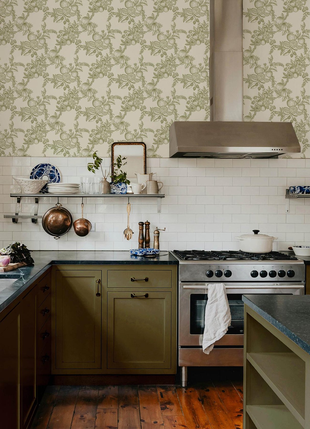 A-Street Prints Chris Loves Julia Gerty Green Wallpaper