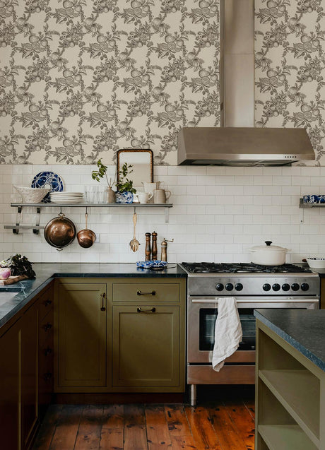 A-Street Prints Chris Loves Julia Gerty Black Wallpaper