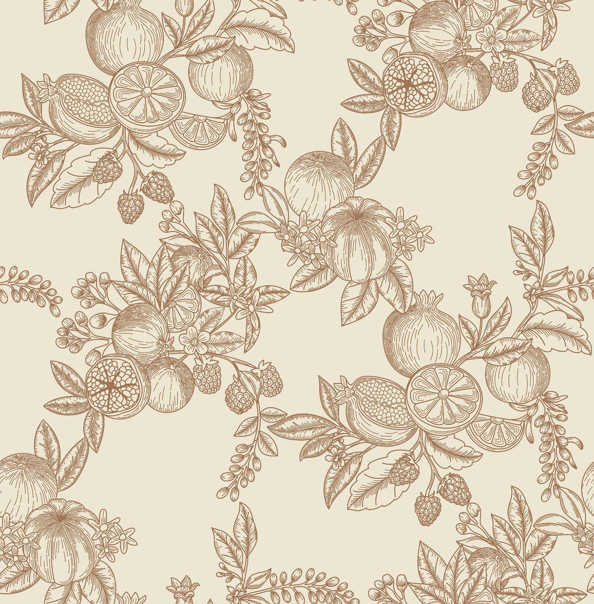 A-Street Prints Chris Loves Julia Gerty Copper Wallpaper