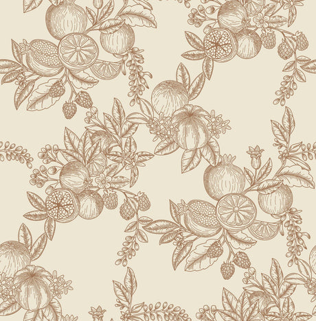 A-Street Prints Chris Loves Julia Gerty Copper Wallpaper