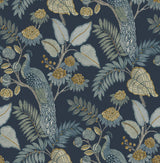 A-Street Prints Chris Loves Julia Geneva Dark Blue Wallpaper