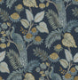A-Street Prints Chris Loves Julia Geneva Dark Blue Wallpaper