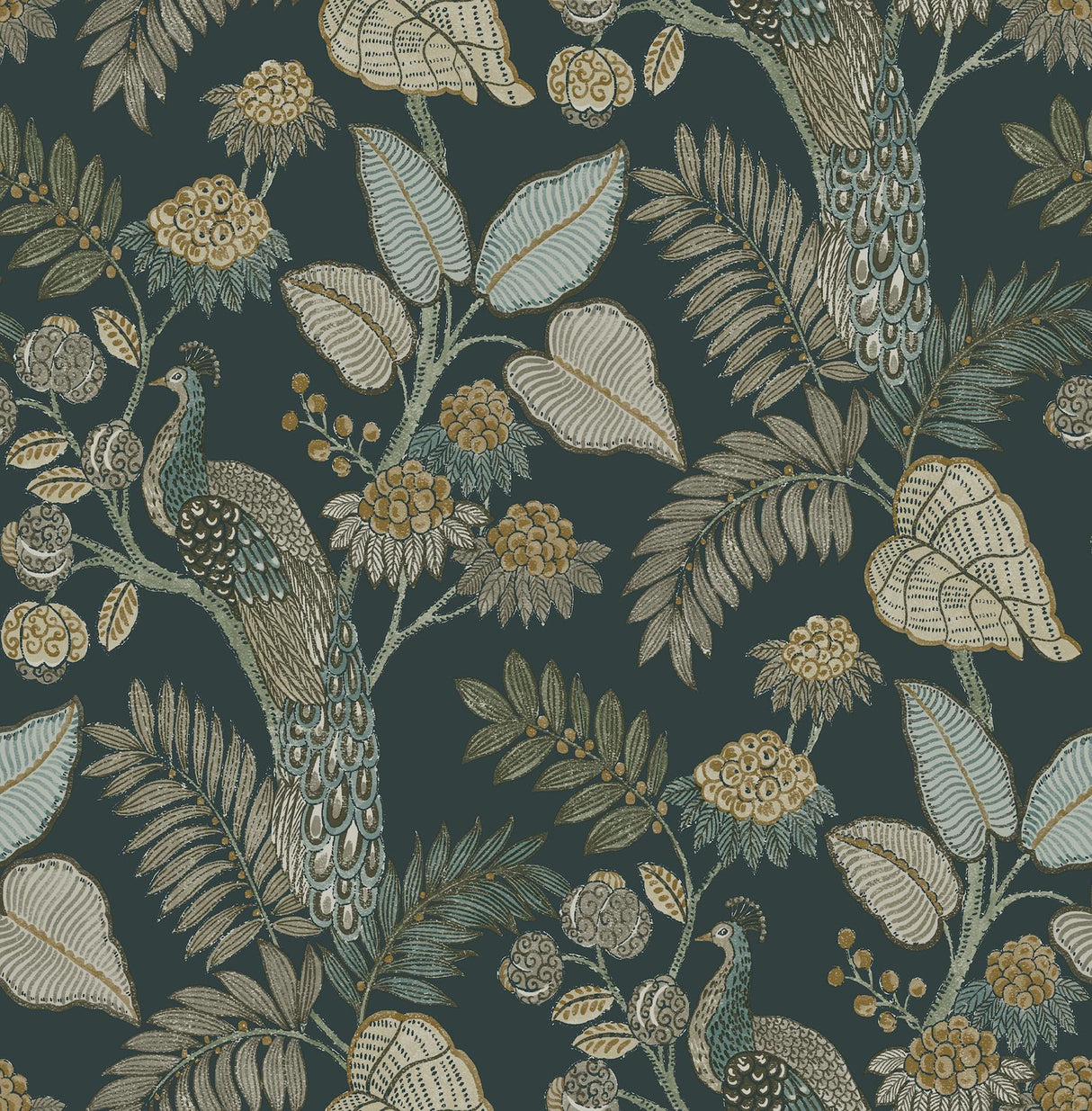A-Street Prints Chris Loves Julia Geneva Sea Green Wallpaper