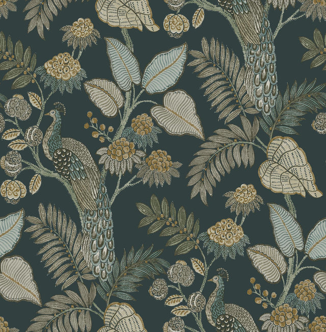 A-Street Prints Chris Loves Julia Geneva Sea Green Wallpaper