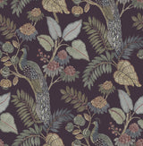 A-Street Prints Chris Loves Julia Geneva Plum Wallpaper