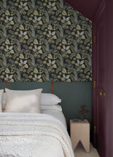 A-Street Prints Chris Loves Julia Geneva Black Wallpaper