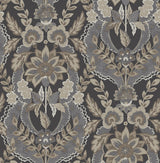 A-Street Prints Chris Loves Julia Collins Charcoal Wallpaper