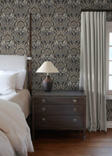 A-Street Prints Chris Loves Julia Collins Charcoal Wallpaper