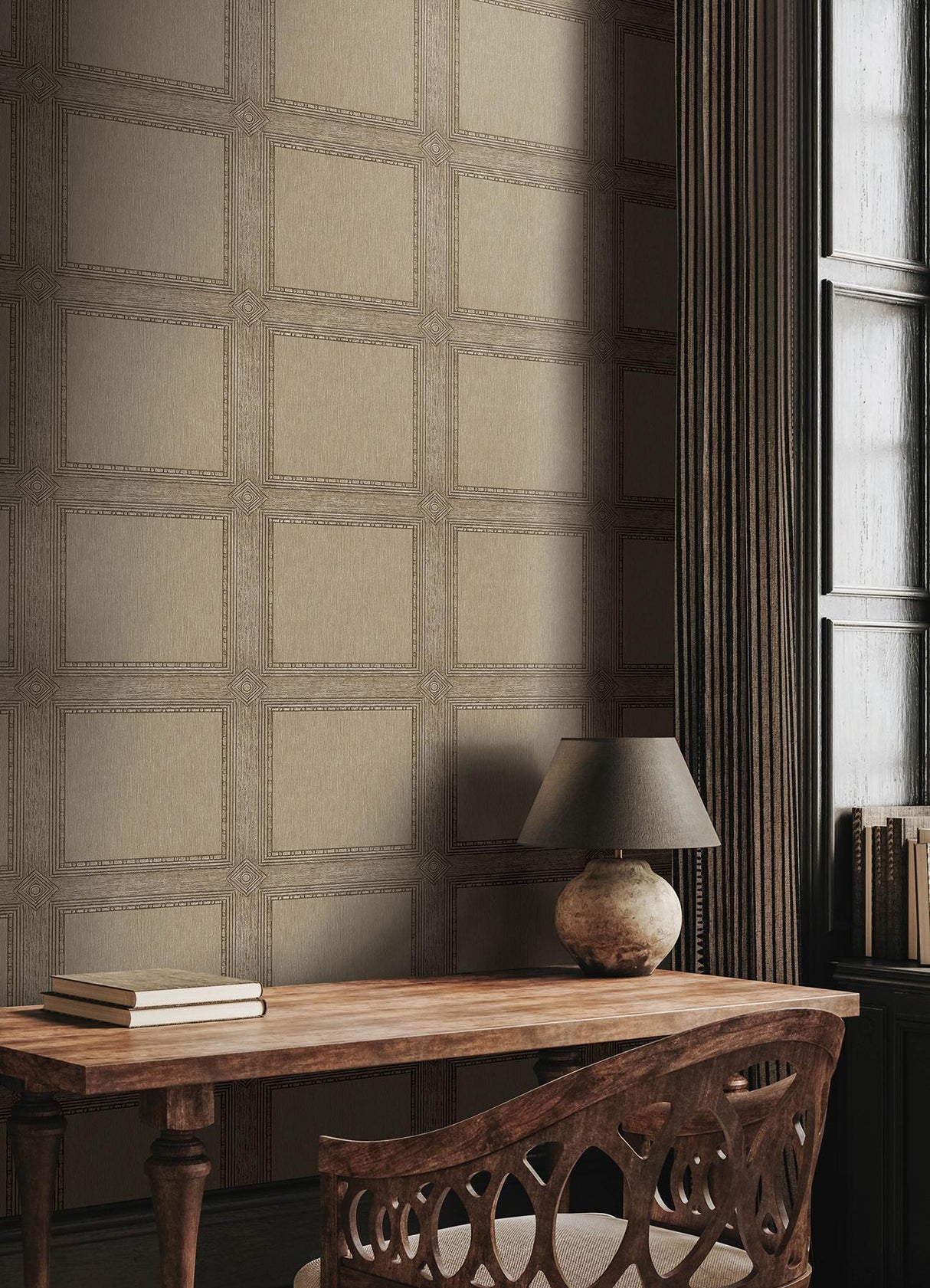 A-Street Prints Chris Loves Julia Moorland Chestnut Wallpaper