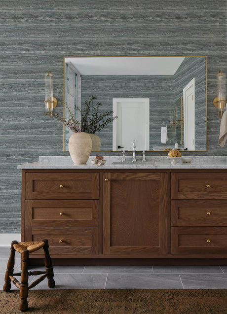 A-Street Prints Chris Loves Julia Lyman Blue Wallpaper