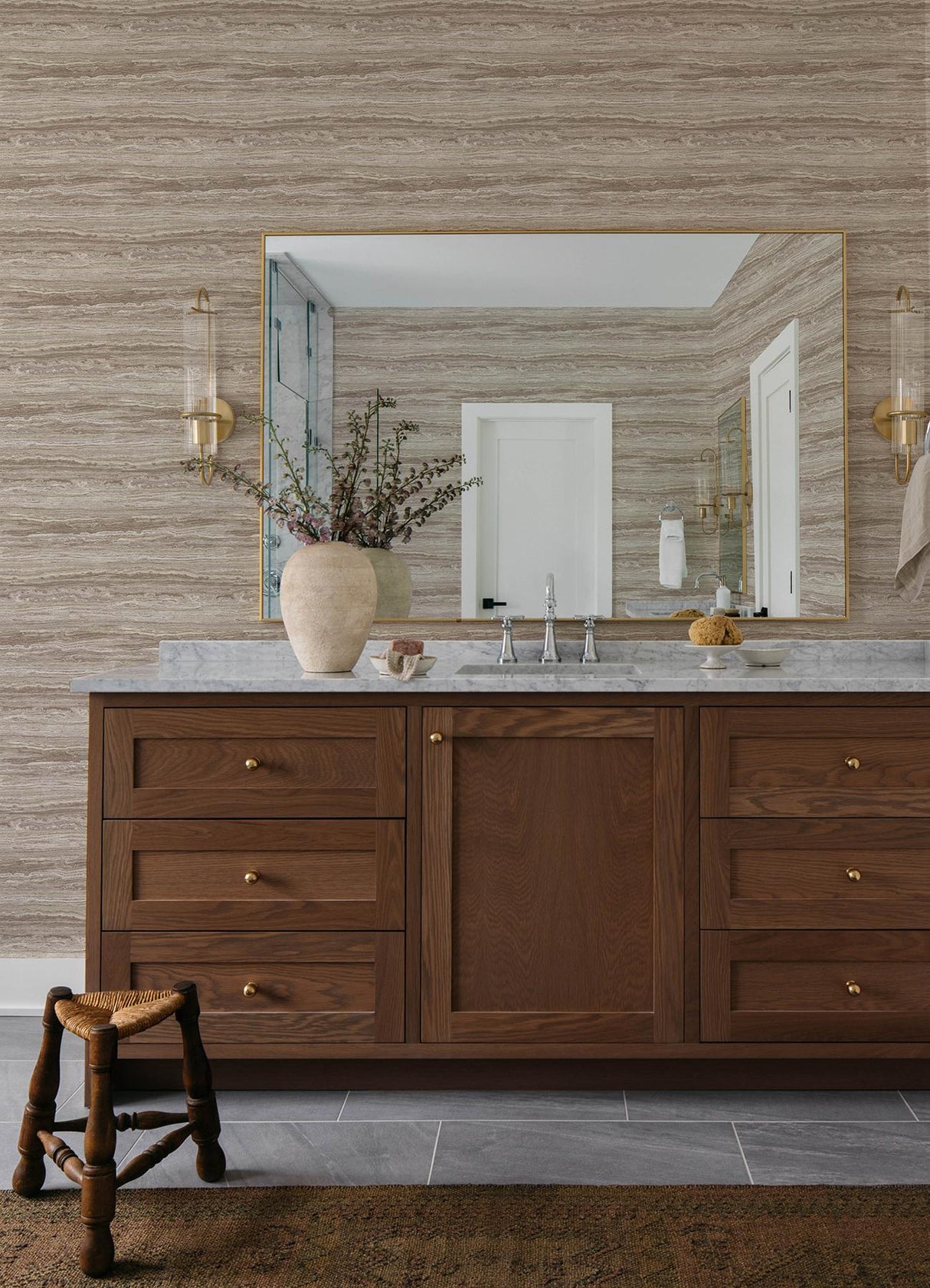 A-Street Prints Chris Loves Julia Lyman Mauve Wallpaper