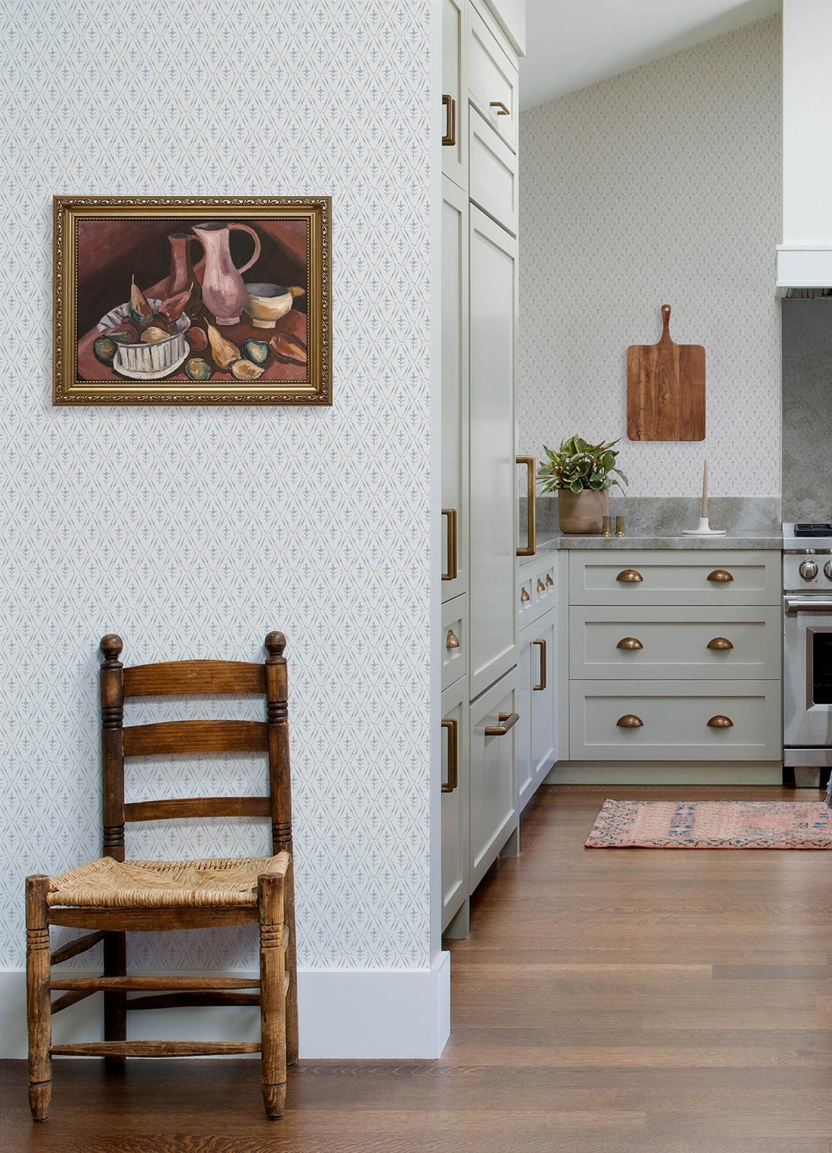A-Street Prints Chris Loves Julia Tillie Blue Wallpaper