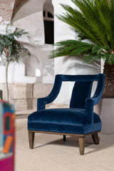 MindTheGap CHARMING CHAIR - POSEIDON Velvet W28 D32 H34 in Furniture