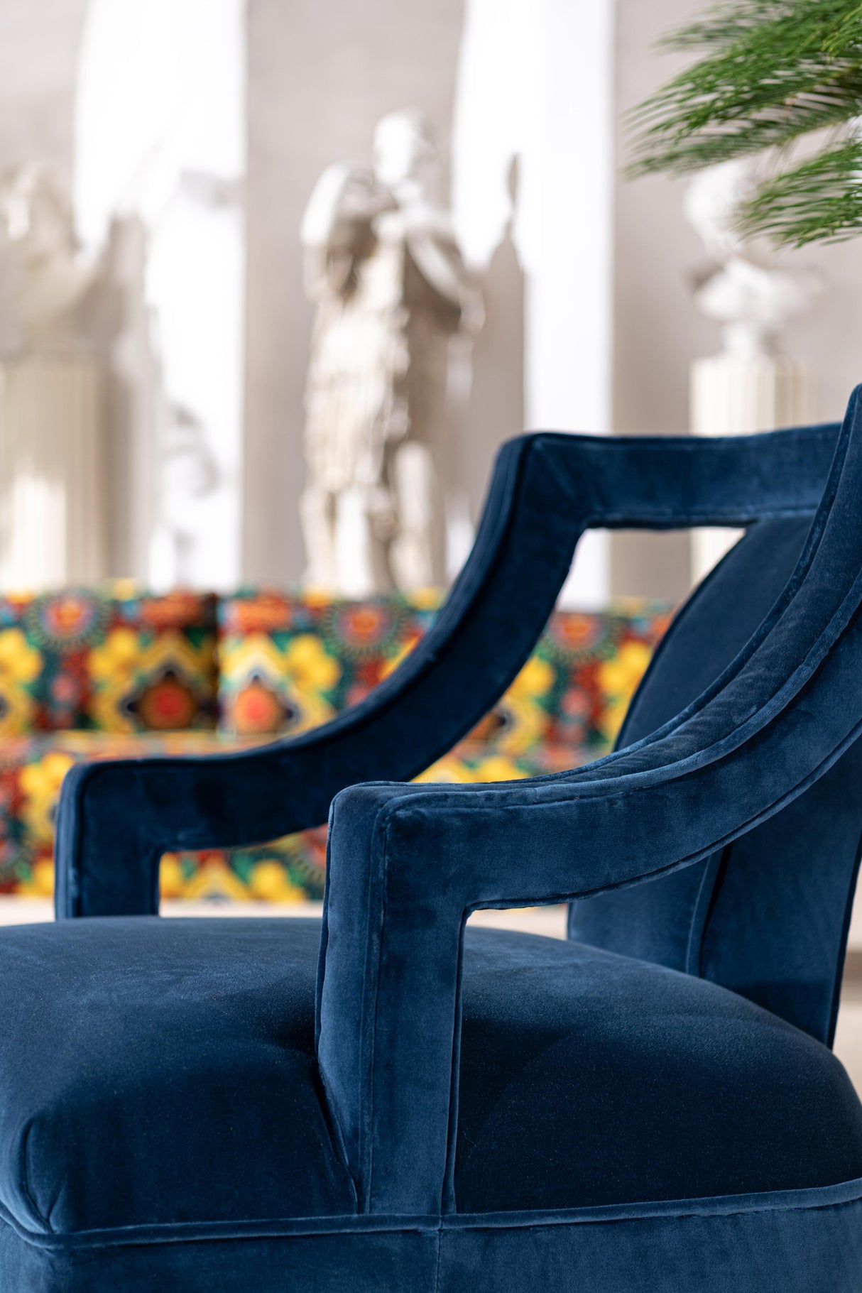 MindTheGap CHARMING CHAIR - POSEIDON Velvet W28 D32 H34 in Furniture