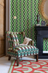 MindTheGap CHARMING CHAIR - GIARDINO Woven Fabric W28 D32 H34 in Furniture