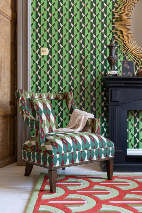 MindTheGap CHARMING CHAIR - GIARDINO Woven Fabric W28 D32 H34 in Furniture