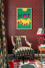 MindTheGap CHARMING CHAIR - GIARDINO Woven Fabric W28 D32 H34 in Furniture