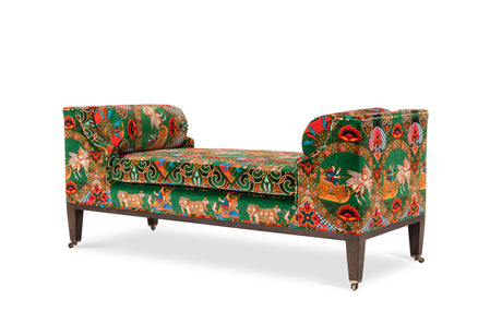 MindTheGap CHALFONTE BENCH - MITHOLOGY Velvet W61 D25 H26 in Furniture